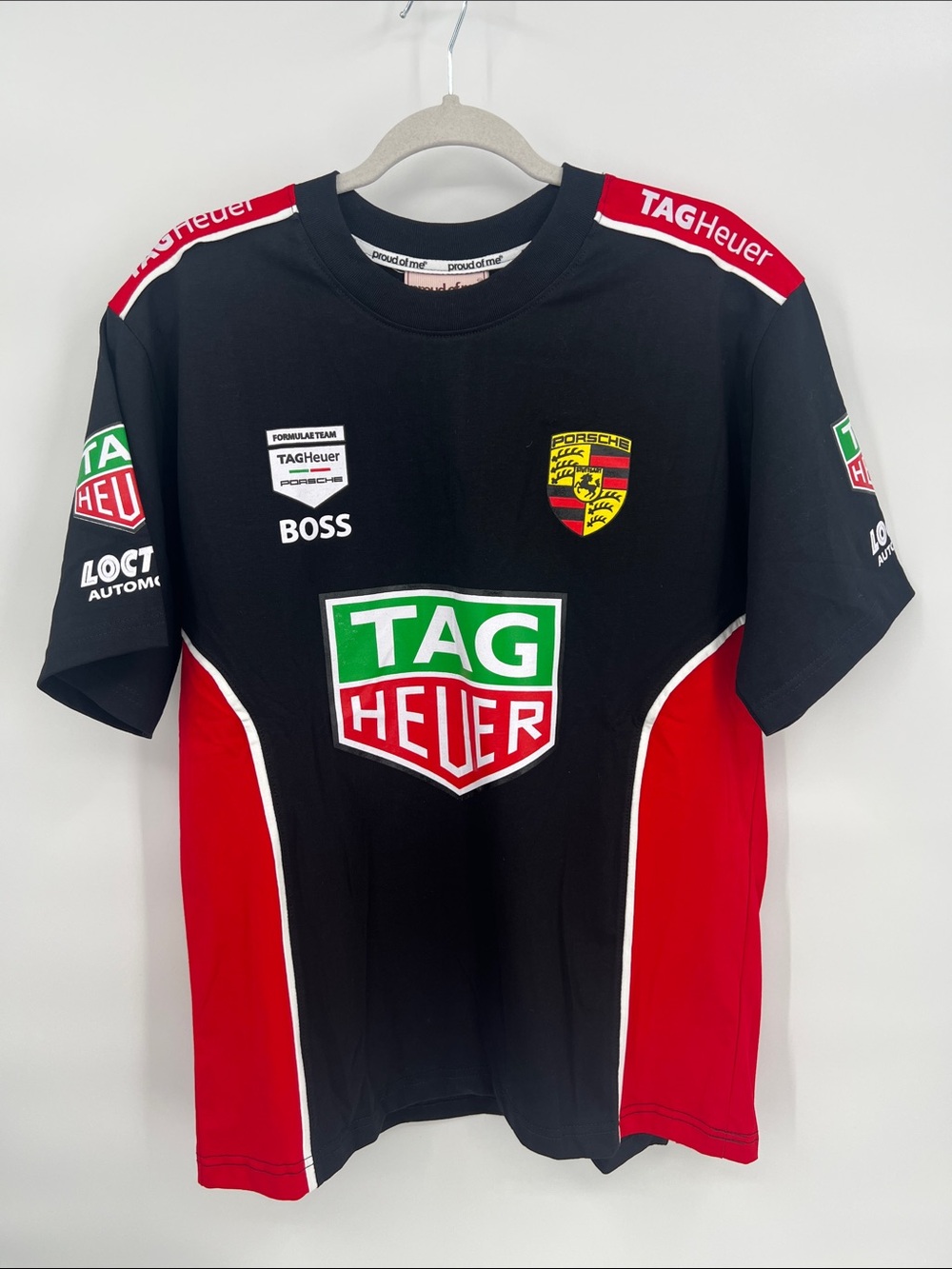 Tag Heuer Black, Red & Green Racing Logo Tee